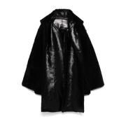 Alberta Ferretti Vändbar Shearling Lammjacka Black, Dam