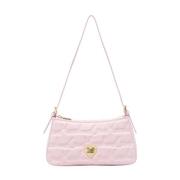 Love Moschino Rosa Quiltad Axelväska Pink, Dam