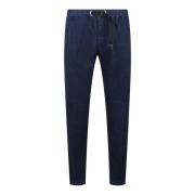 White Sand Mörk Tvätt Straight Leg Jeans Blue, Herr