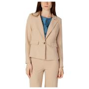 Rinascimento Beige Reverskrage Blazer Höst/Vinter Beige, Dam