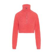 Patrizia Pepe Hög Hals Pullover Tröja Red, Dam