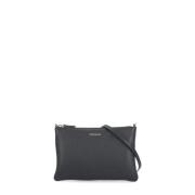 Coccinelle Svart Läder Pochette med Avtagbar Rem Black, Dam