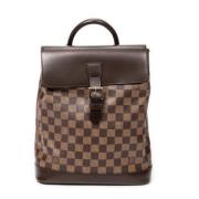 Louis Vuitton Vintage Pre-owned Belagd canvas axelremsvskor Brown, Dam