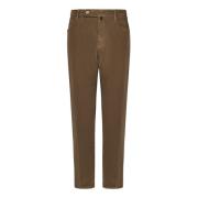 Incotex Brun Slim Fit Byxor med Logotyp Brown, Herr