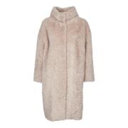 Herno Teddy Fur Coat Brun Aw24 Beige, Dam