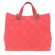 Chanel Vintage Pre-owned Tyg chanel-vskor Pink, Dam