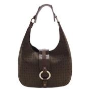 Bvlgari Vintage Pre-owned Canvas axelremsvskor Brown, Dam