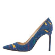 Manolo Blahnik Pre-owned Pre-owned Denim klackskor Blue, Dam