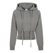 Patou Grå Stickad Hoodie Gray, Dam