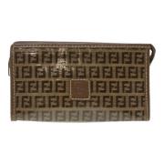 Fendi Vintage Pre-owned Canvas kuvertvskor Brown, Dam