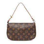 Louis Vuitton Vintage Pre-owned Belagd canvas kuvertvskor Brown, Dam