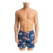 MC2 Saint Barth Abstrakta Duck Swim Shorts med Dragsko Multicolor, Her...