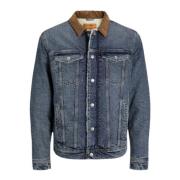 Jack & Jones Blå Bomulls Jacka med Framfickor Blue, Herr