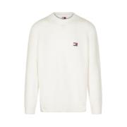 Tommy Jeans Stilren Stickad Topp Beige, Herr