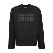 Versace Jeans Couture Svart Tröja med ***cv Stil Black, Herr