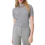 Twinset Grå Bomull Cashmere Tröja Gray, Dam