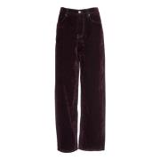 Department Five Lila Sammet Byxor Elegant Stil Purple, Dam