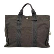 Hermès Vintage Pre-owned Canvas handvskor Gray, Dam