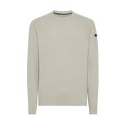 RRD Velvet Round Knit Sweater Ivory Beige, Herr