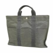 Hermès Vintage Pre-owned Canvas totevskor Gray, Dam