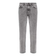 Boggi Milano Stretch Denim Jeans Gray, Herr