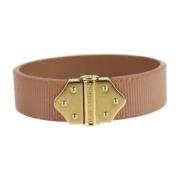 Louis Vuitton Vintage Pre-owned Laeder armband Brown, Dam