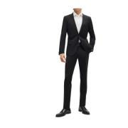 Hugo Boss Modernt extra slim fit svart kostym Black, Herr