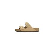 Birkenstock Arizona Lädersandaler med Anatomisk Fotbädd Beige, Herr