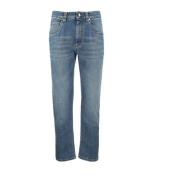 Brunello Cucinelli Straight Leg Denim Jeans Blue, Dam