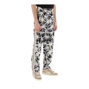 Palm Angels Joggers med palmtryck och sidoband Black, Herr