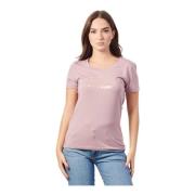 Emporio Armani Rosa T-shirt med rund halsringning Pink, Dam