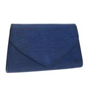 Louis Vuitton Vintage Pre-owned Laeder kuvertvskor Blue, Dam