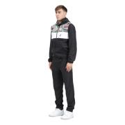 Australian Svart Etnisk Huva Jacka med Tribal Print Black, Herr