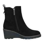 Refresh Svarta Mocka Dragkedja Kilboots Black, Dam