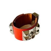 Hermès Vintage Pre-owned Laeder armband Red, Dam