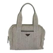 Prada Vintage Pre-owned Canvas prada-vskor Gray, Dam