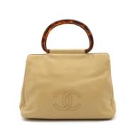 Chanel Vintage Pre-owned Laeder chanel-vskor Beige, Dam