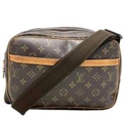 Louis Vuitton Vintage Pre-owned Canvas axelremsvskor Brown, Dam