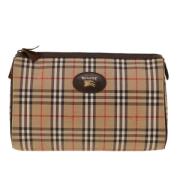 Burberry Vintage Pre-owned Canvas kuvertvskor Beige, Dam