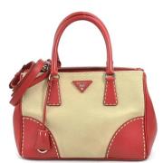 Prada Vintage Pre-owned Canvas prada-vskor Beige, Dam