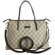 Gucci Vintage Pre-owned Canvas gucci-vskor Beige, Dam