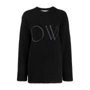 Off White Svart Vit Oversize Mode Skjorta Black, Dam