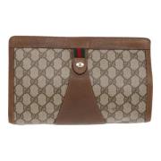 Gucci Vintage Pre-owned Canvas kuvertvskor Beige, Dam