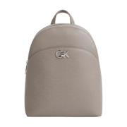 Calvin Klein Dam Dome Ryggsäck med Re-Lock Funktion Gray, Dam