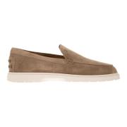 Tod's Mockasin i mocka med gummisula Beige, Herr