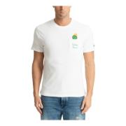 MC2 Saint Barth Gyllene Power Mönstrad Logotyp T-shirt White, Herr