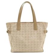 Chanel Vintage Pre-owned Canvas chanel-vskor Beige, Dam