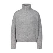 Roberto Collina Mysig Stickad Turtleneck Tröja Gray, Dam