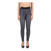 Just Cavalli Tryckta Lycra Leggings Gray, Dam