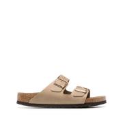 Birkenstock Läder Arizona Sandaler - Öppen Tå Beige, Herr